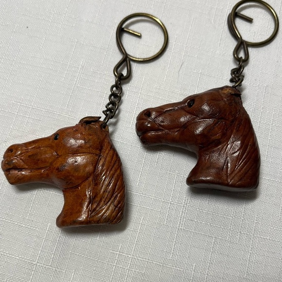 Leather Horse keychains. Set of two. Unique! - Picture 2 of 4